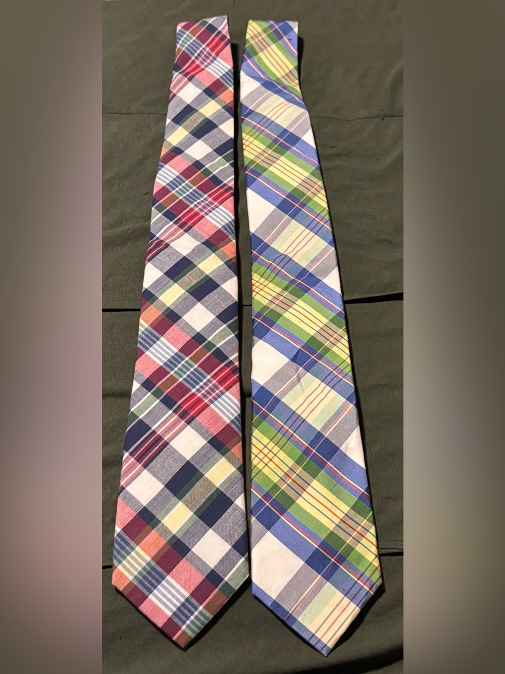 Tommy Hilfiger Men’s Plaid Ties in Blue, Green, Red